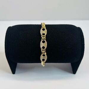 18k yellow gold-plated mariner link Cuban bracelet